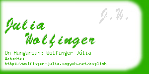 julia wolfinger business card